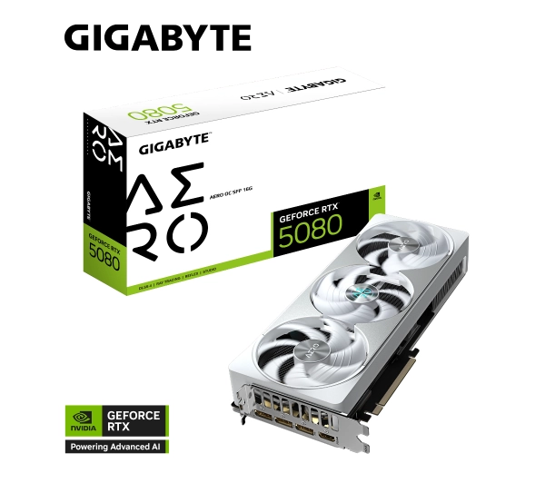 Gigabyte GeForce RTX 5080 Aero OC SFF 16GB GDDR7 256bit DLSS 4 - Kup na Raty - RRSO 0%