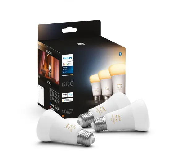 Inteligentne oświetlenie - Philips Hue White Ambiance E27 800lm 3szt.