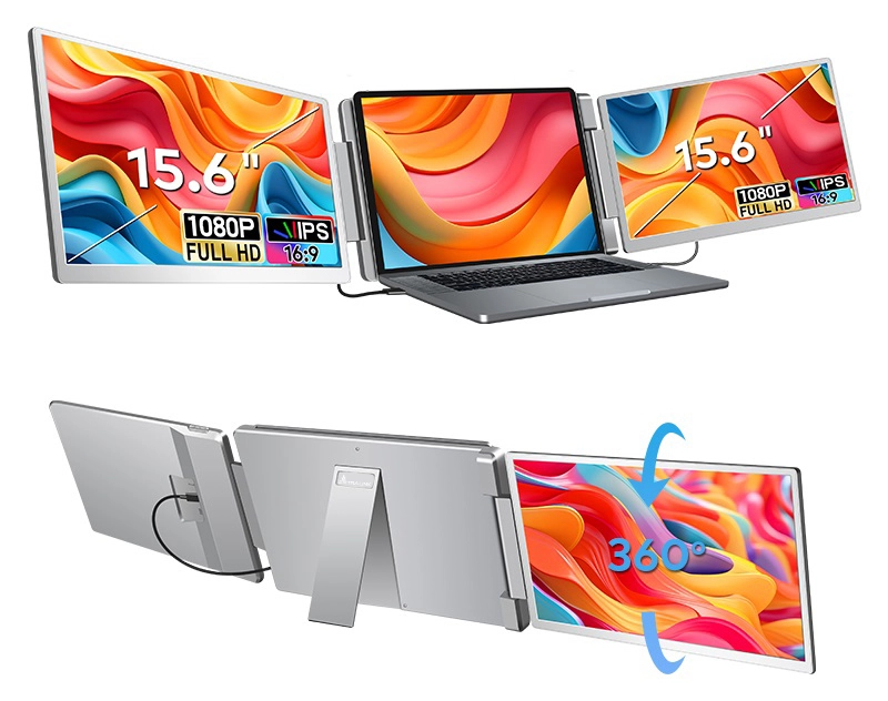 Monitor Extralink Smart Life S10 2-Screen 15,6" Full HD IPS do laptopa 12" do 18,5"