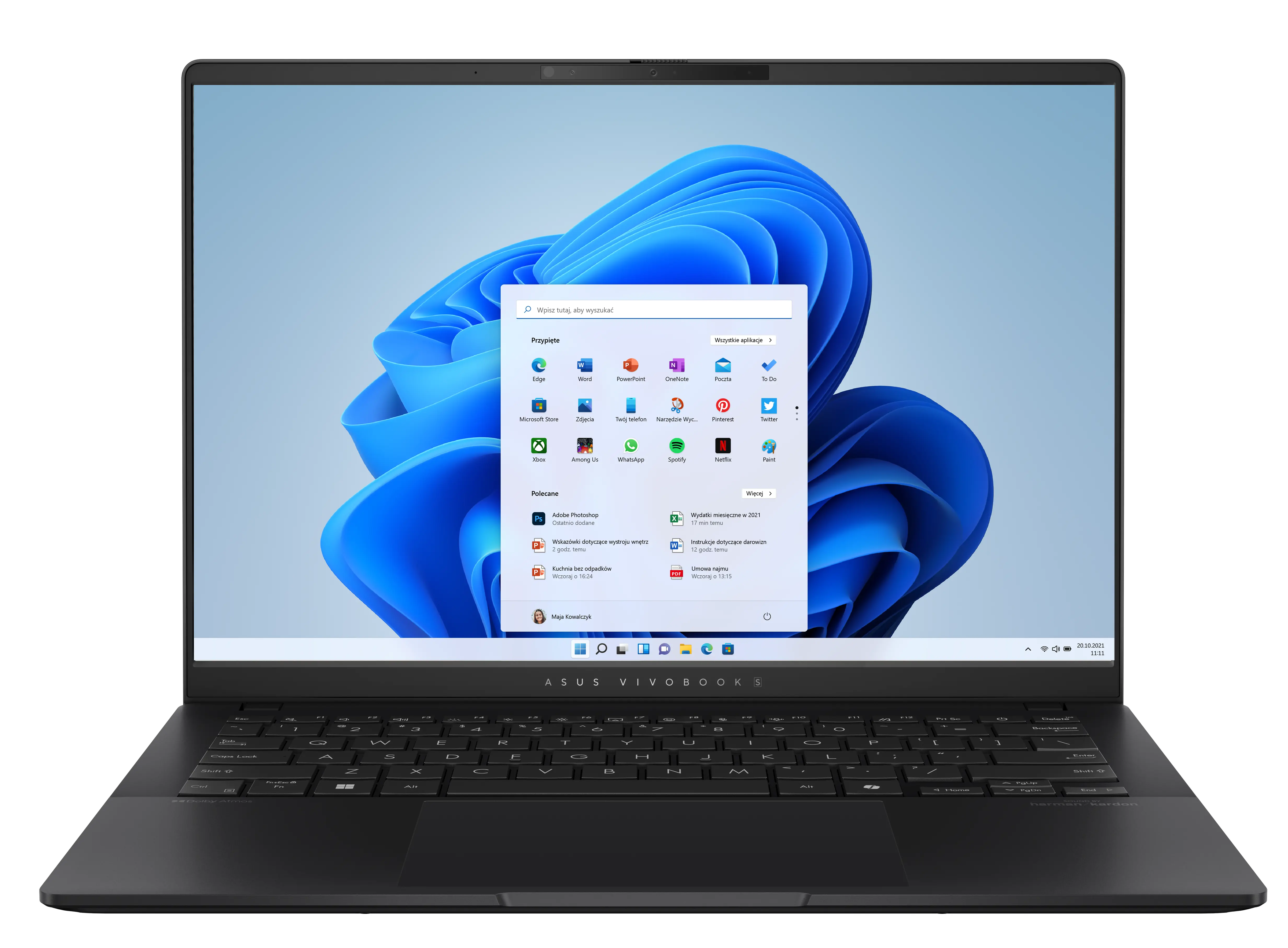 Laptop ASUS Vivobook S 14 M5406KA-PP059W OLED 14" 120Hz Ryzen AI 7 350 24GB RAM 512GB Dysk SSD Win11 Czarny Funkcje AI