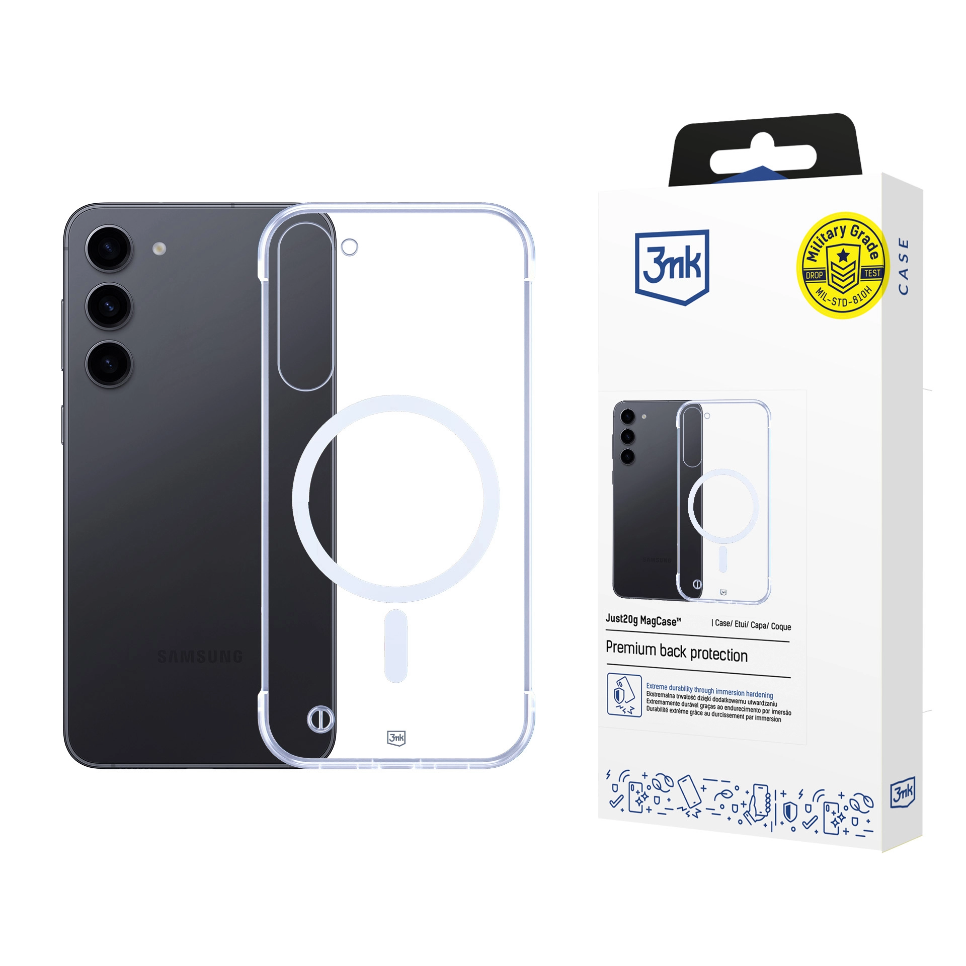 Etui 3mk Just20g MagCase do Galaxy S23 Plus Przezroczysty