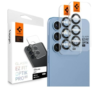 Szkło hartowane Spigen TR EZ FIT Camera Protector 2szt do Galaxy S25 Plus Czarny