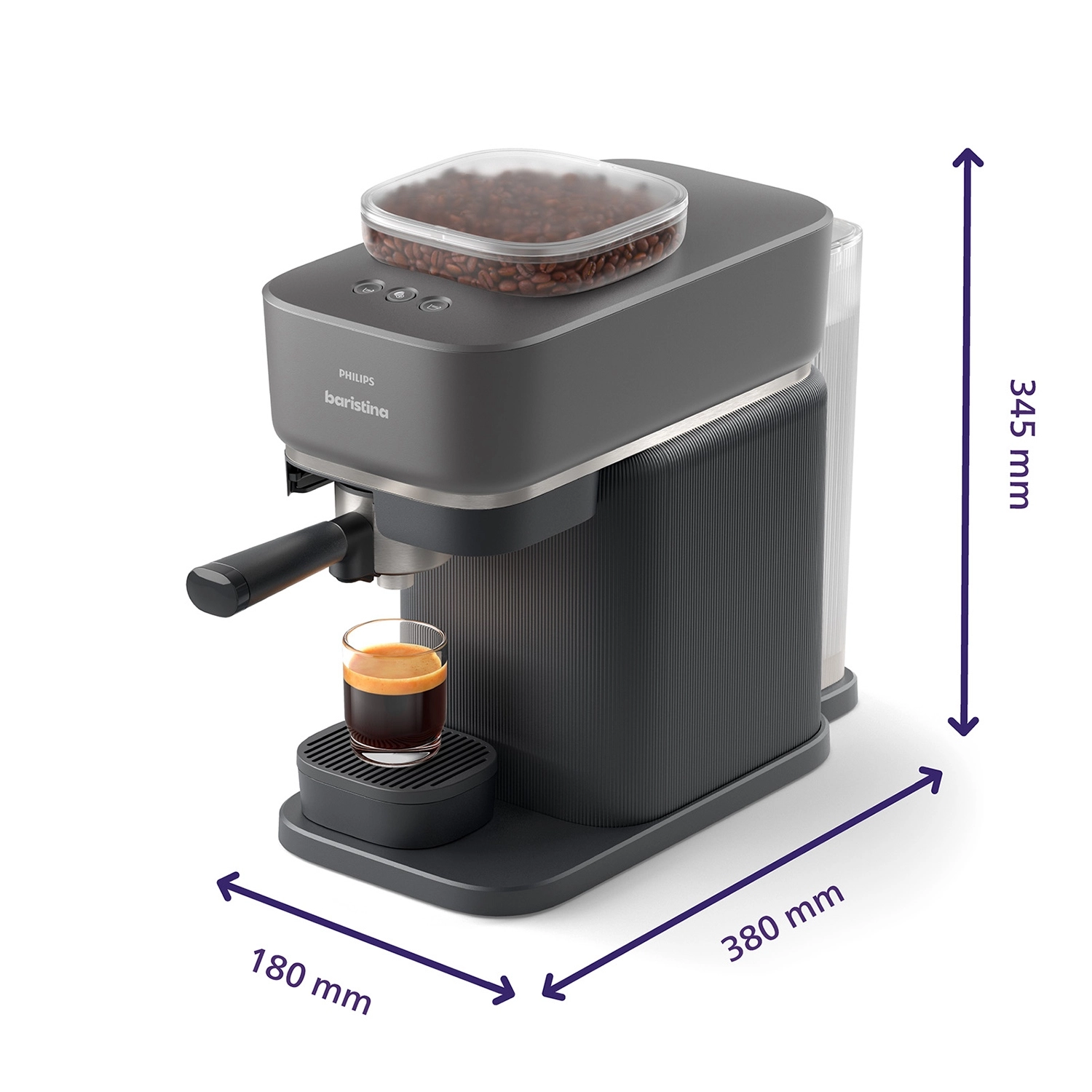 фото Ріжкова кавоварка еспресо Philips Baristina BAR300/60