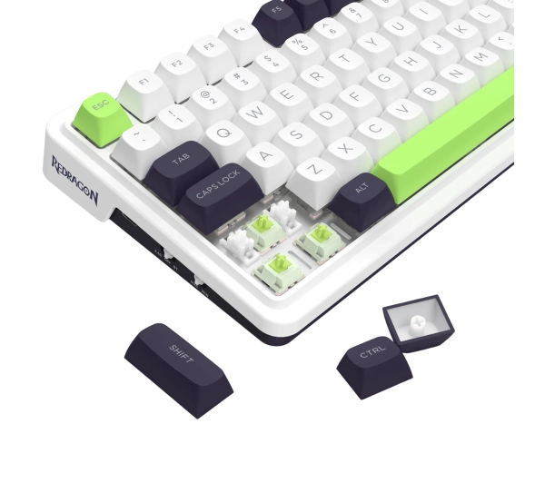 Redragon Eisa Max K686WBG-RGB-MAX Biało-zielony