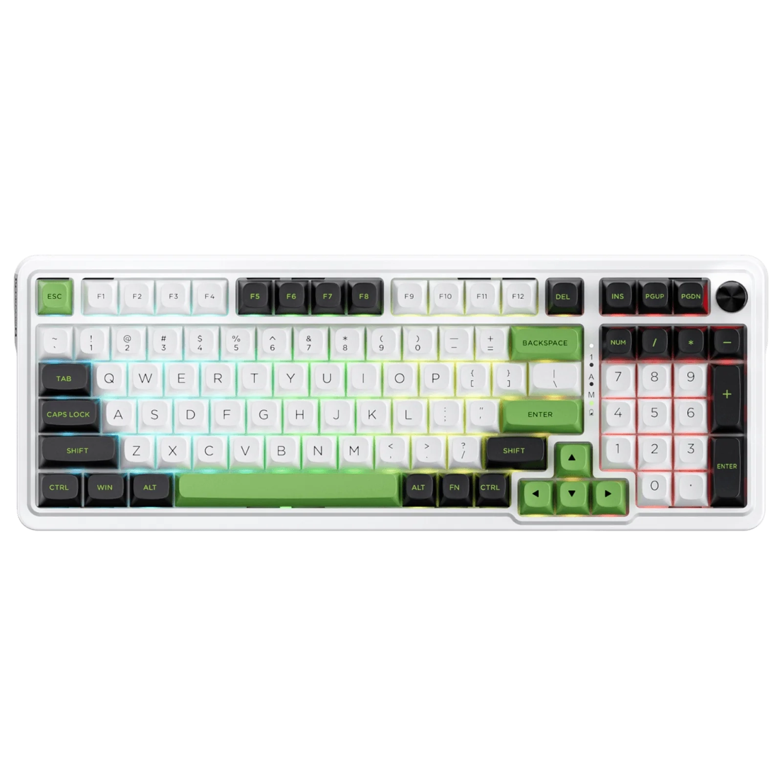 Klawiatura mechaniczna Redragon Eisa Max K686WBG-RGB-MAX Biało-zielony