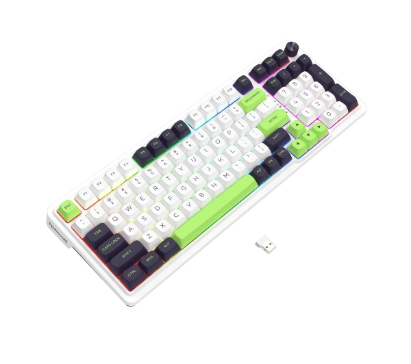 Redragon Eisa Max K686WBG-RGB-MAX Biało-zielony