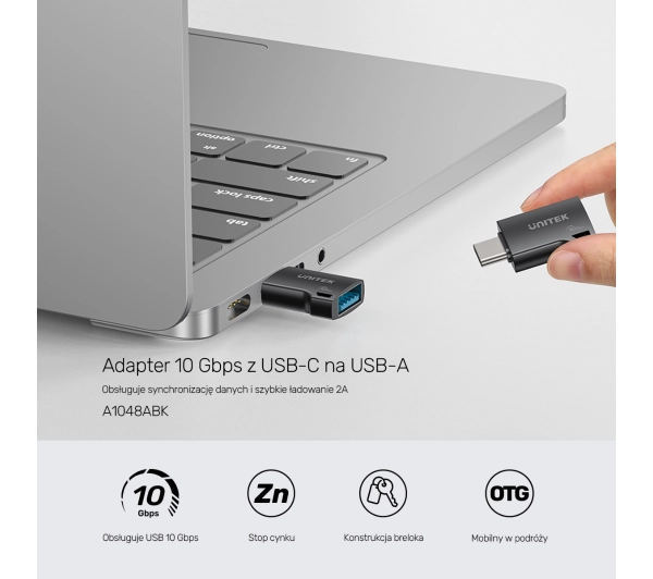 Unitek A1048ABK01 USB-C do USB-A 10Gbps