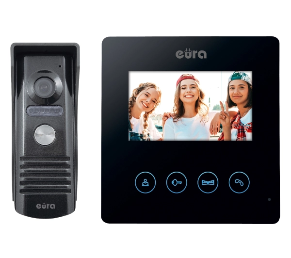 Domofony - Eura-Tech Eura VDP-52A3 Atira Czarny
