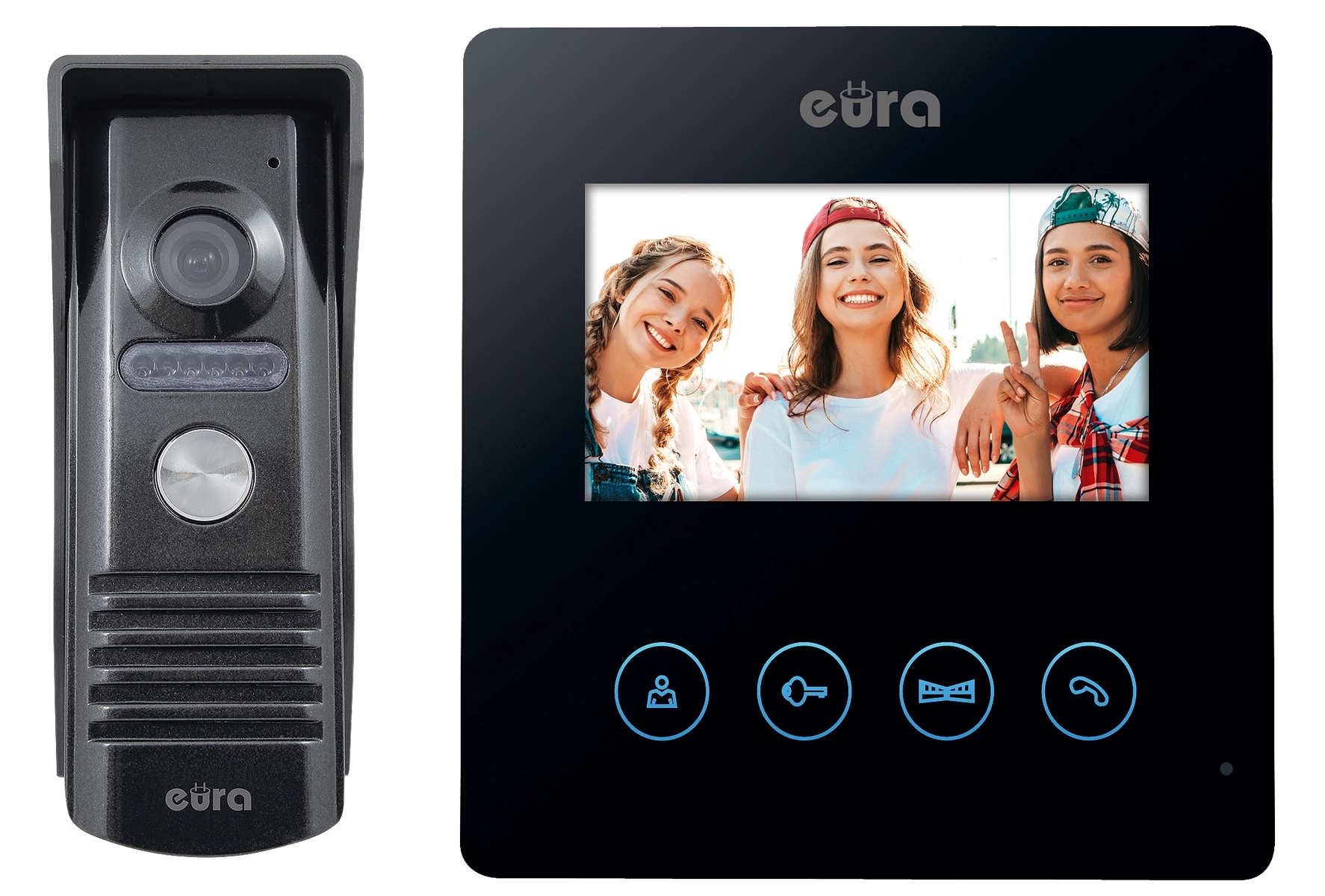 Wideodomofon Eura-Tech Eura VDP-52A3 Atira Czarny