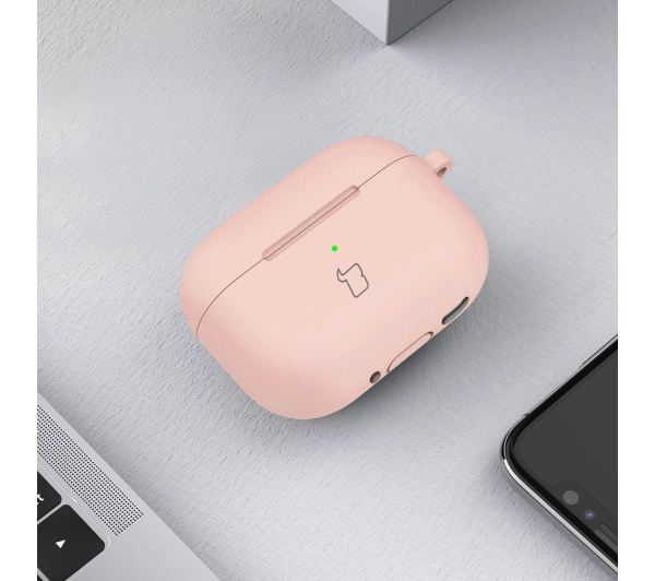 Bizon Case Headphone Silicone do AirPods 4 Różowy