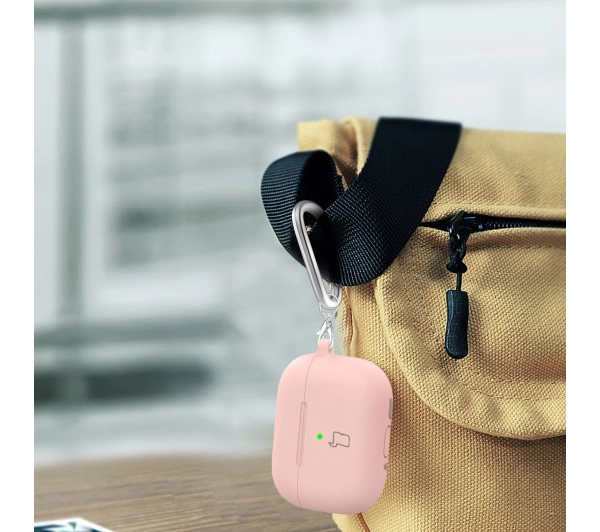 Bizon Case Headphone Silicone do AirPods 4 Różowy