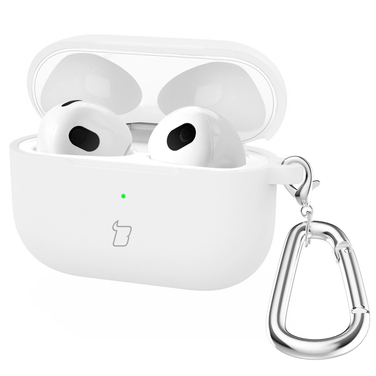 Etui na słuchawki Bizon Case Headphone Silicone do AirPods 4 Biały