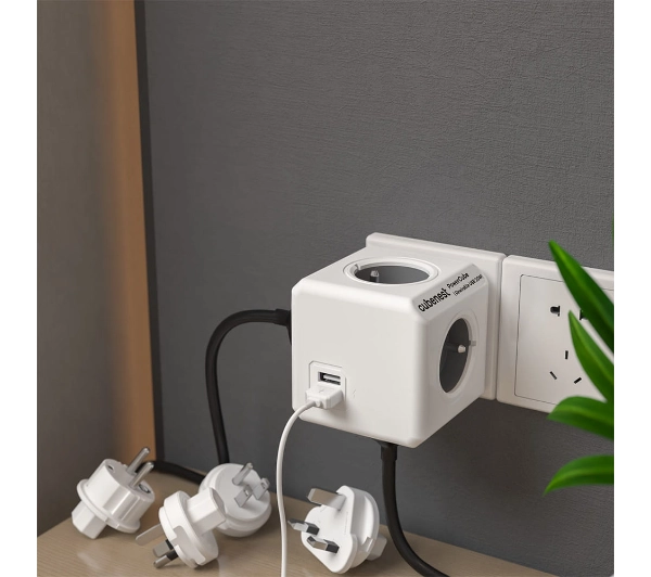 Cubenest PowerCube Rewirable USB A+C PC620 PD 20W Szary