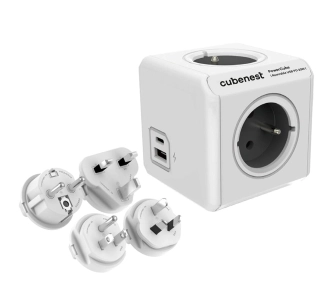 Kostka Cubenest PowerCube Rewirable USB A+C PC620 PD 20W Szary