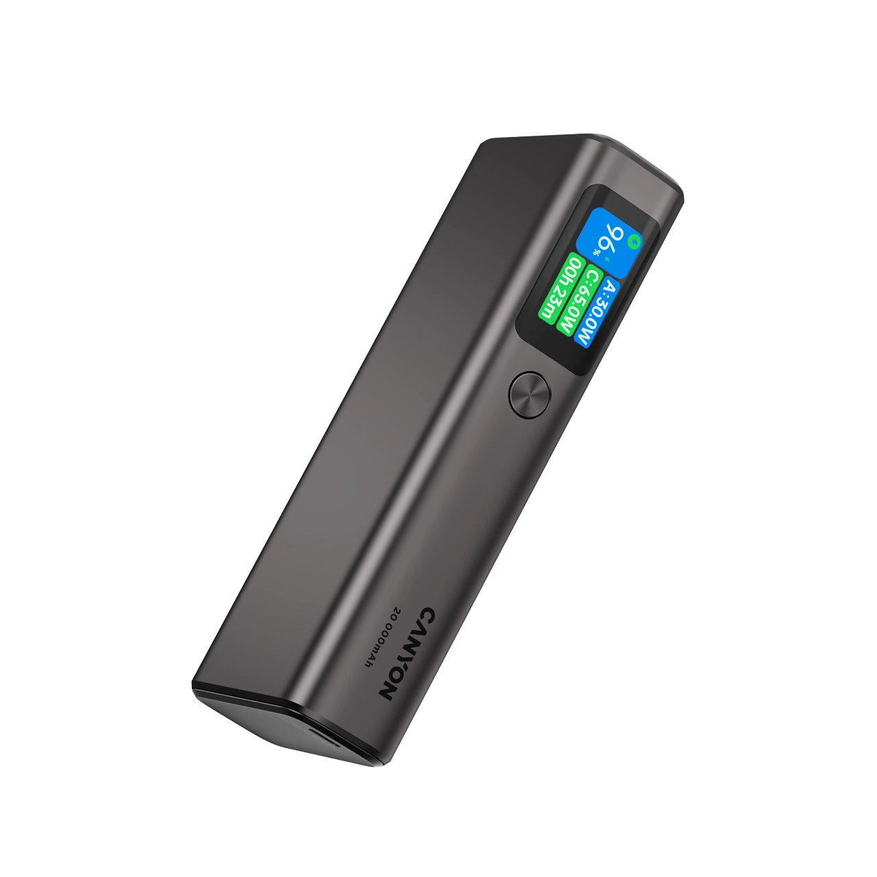 фото Зовнішній акумулятор (павербанк) Canyon OnPower 230 20000mAh 130W Dark Grey (CNS-CPB230DG)