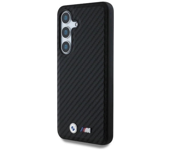 BMW Leather Carbon MagSafe do Galaxy S25 Czarny