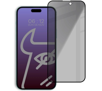 Szkło hartowane Bizon prywatyzujące pełne Edge Shadow do iPhone 15 Pro Max Przyciemniane