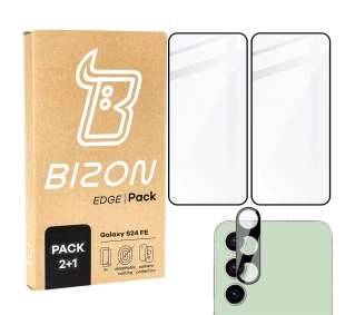 Bizon 2x szkło + szybka na aparat Edge 2 Pack do Galaxy S24 FE