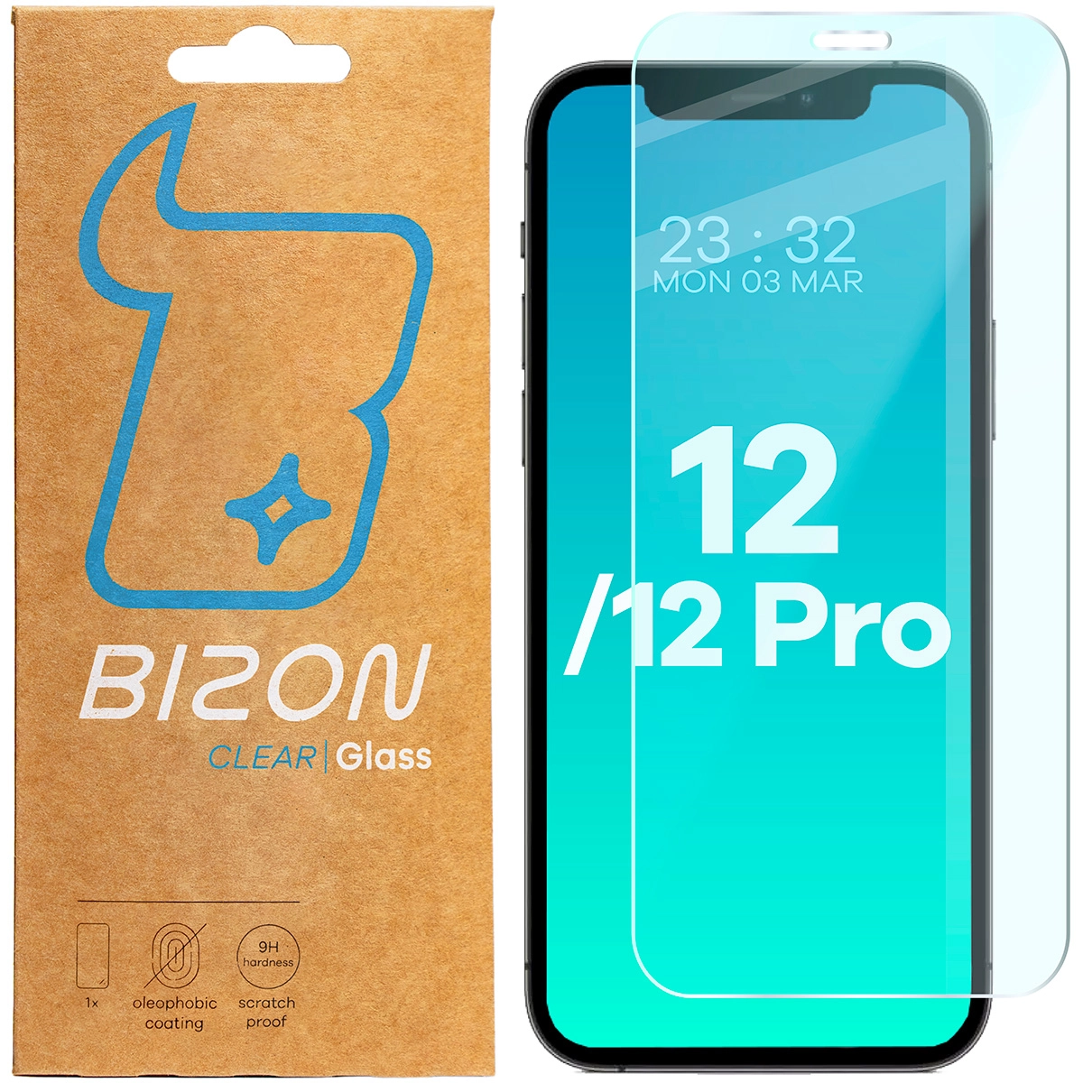 Szkło hartowane Bizon Clear 2 do iPhone 12/12 Pro