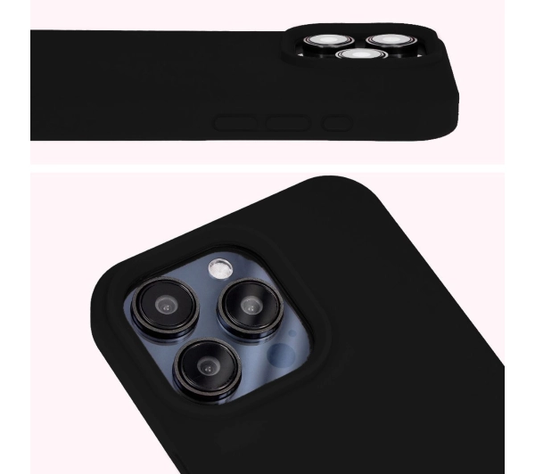 Bizon Silikonowe Soft do iPhone 15 Pro Max Czarny