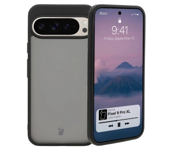 Etui Bizon Angelo do Google Pixel 9 Pro XL Przydymione z czarną ramką