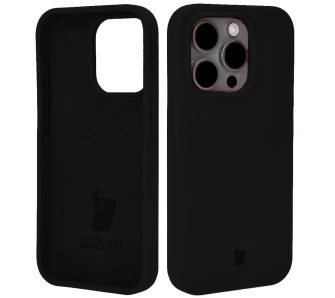 Etui Bizon Silikonowe Soft do iPhone 15 Pro Czarny