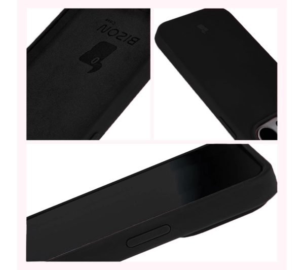 Bizon Silikonowe Soft do iPhone 15 Pro Czarny