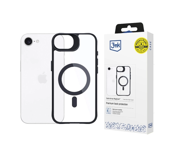 3mk Satin Armor MagCase do iPhone 16e Przezroczysty