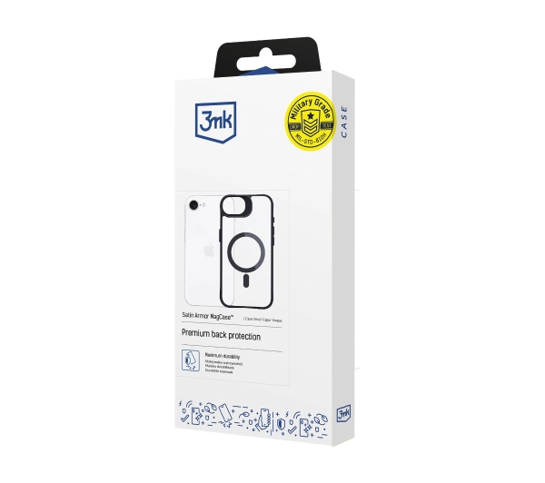 3mk Satin Armor MagCase do iPhone 16e Przezroczysty