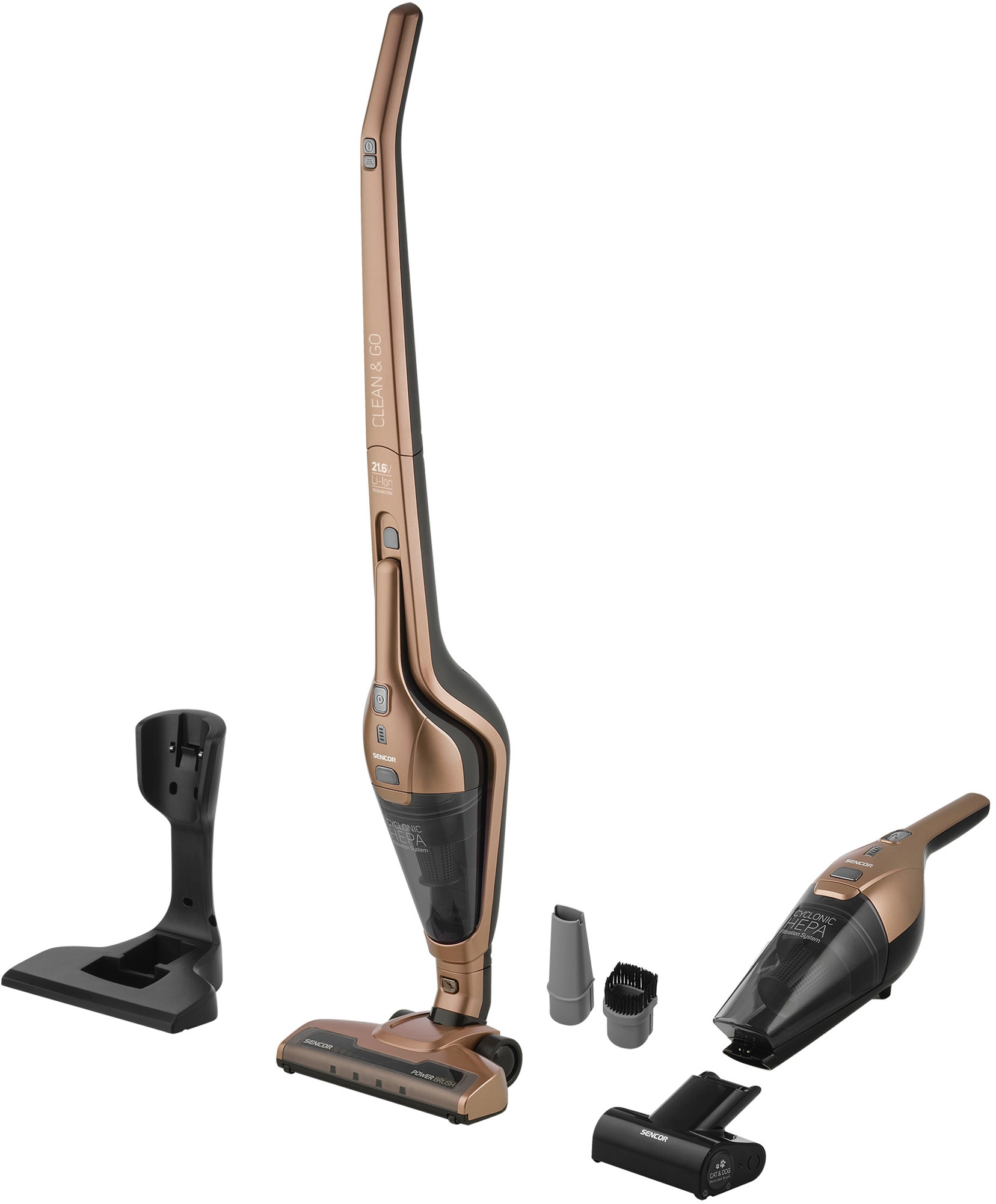 фото Вертикальний + ручний пилосос (3в1) Sencor SVC 0606GD