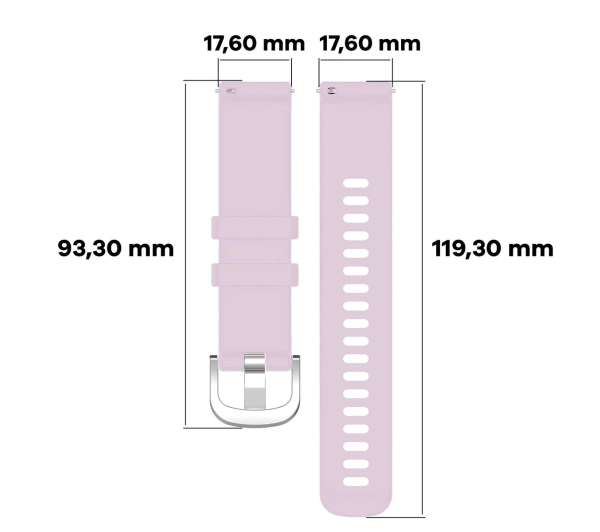 Bizon Strap Watch Silicone Pro T QuickRelease 18mm Pudrowy róż