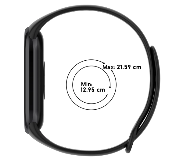 Bizon Strap Watch Dots do Xiaomi Mi Smart Band 8 Czarny