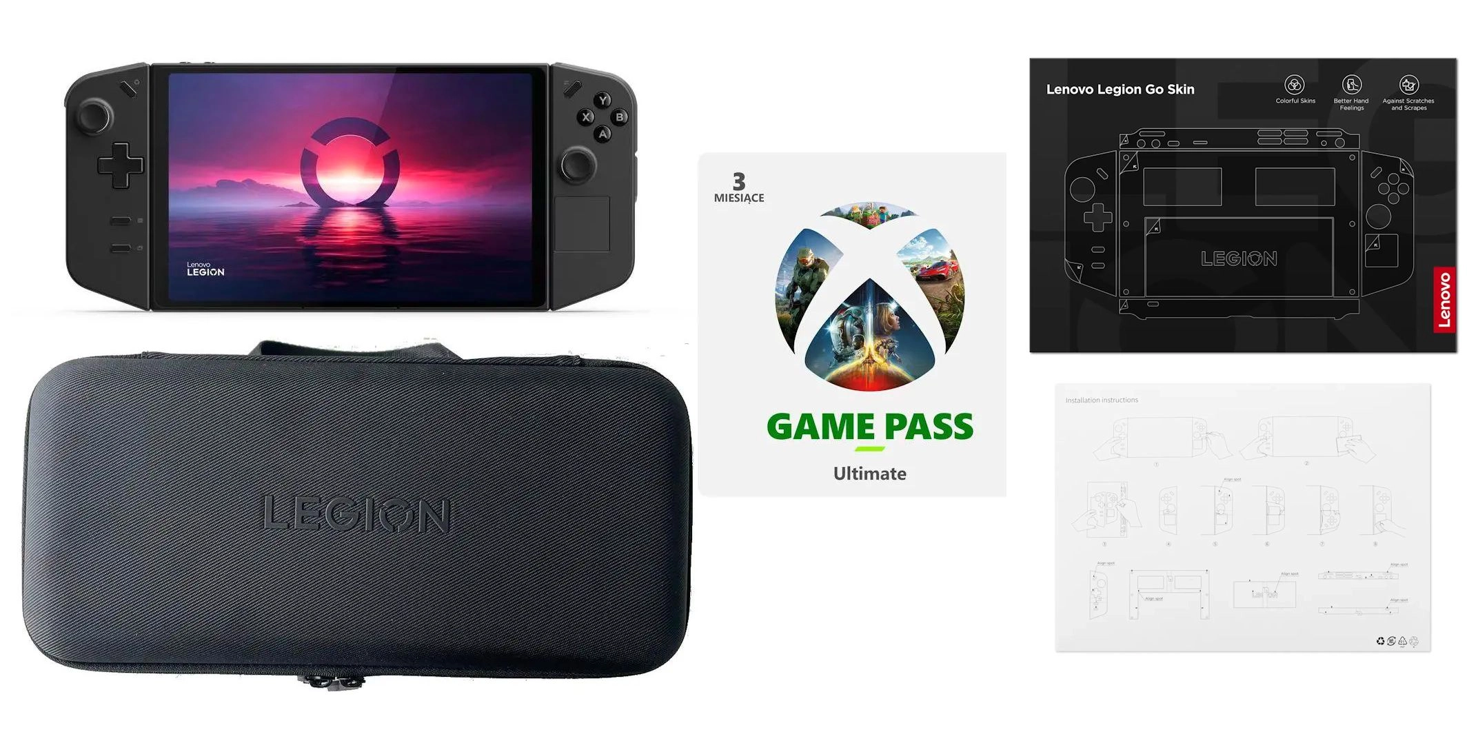 Konsola Lenovo Legion Go AMD Ryzen Z1 Extreme 8,8” FHD IPS Win11 Home GP Ultimate 3 m-ce + Etui + Skin Luna Grey