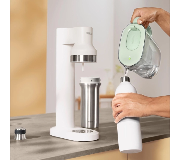 Brita sodaTRIO Ze Stali Nierdzewnej 0,65l Biały
