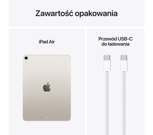 Apple iPad Air 11" M3 7 gen. 2025 256GB Wi-Fi Cellular 5G Księżycowa poświata - Kup na Raty - RRSO 0%