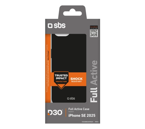SBS D3O do iPhone 16e Czarny