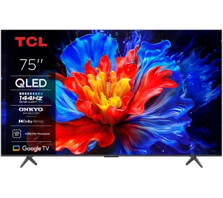 TCL 75P8K 75" QLED 4K 144Hz Google TV Dolby Vision Dolby Atmos HDMI 2.1 DVB-T2 - Kup na Raty - RRSO 0%