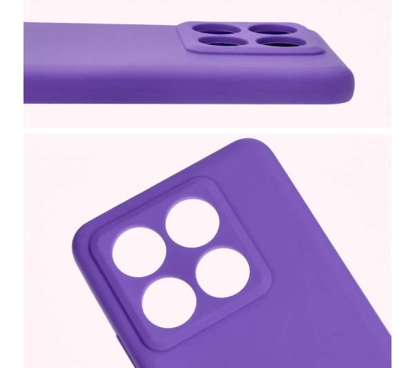 Bizon Silikonowe Soft do Xiaomi 14T Pro Fioletowy