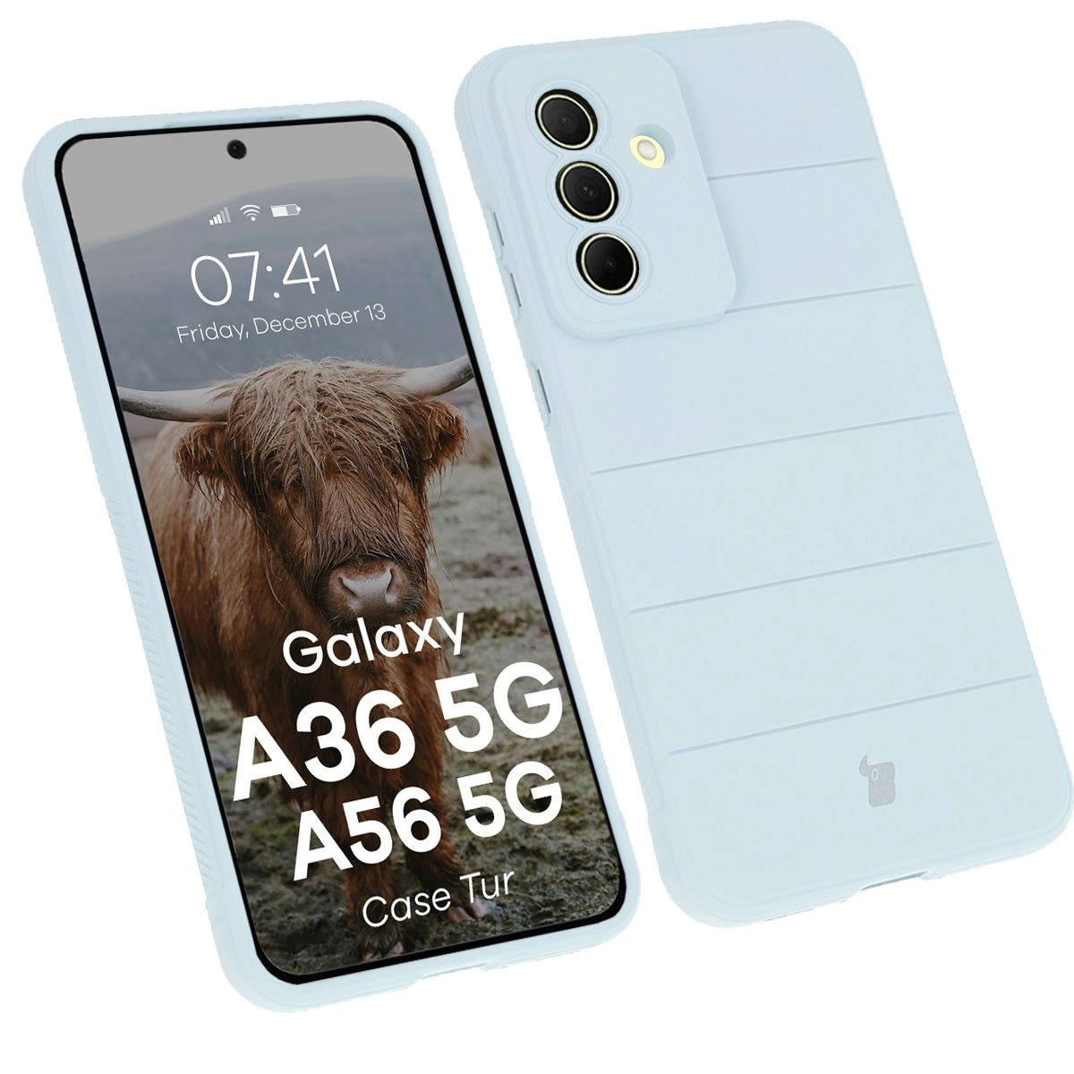 Etui Bizon Tur do Galaxy A36 5G / Galaxy A56 5G Jasnoniebieskie