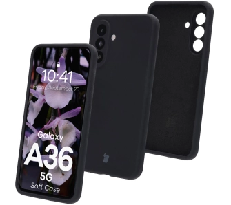 Etui Bizon Silikonowe Soft do Galaxy A36 5G Czarny
