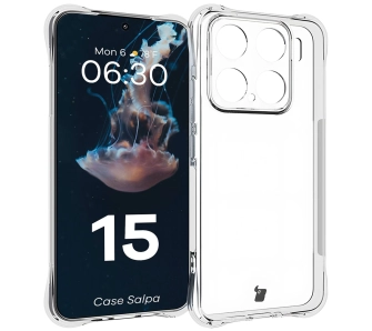 Etui Bizon Elastyczne Salpa do Xiaomi 15 Przezroczysty