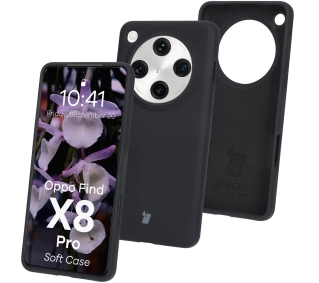 Bizon Silikonowe Soft do Oppo Find X8 Pro Czarny