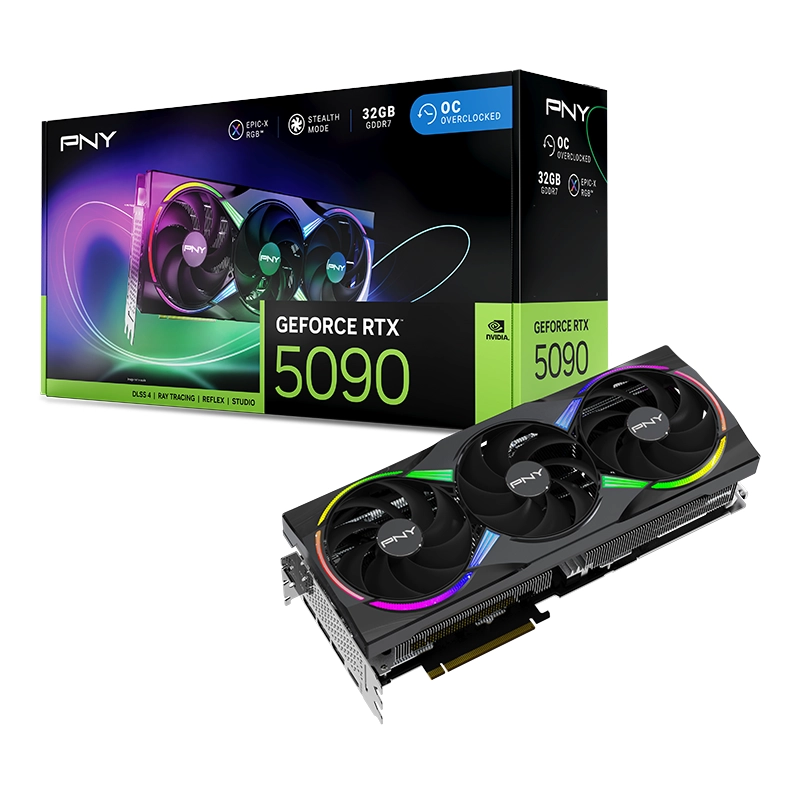 Karta graficzna PNY GeForce RTX 5090 ARGB EPIC-X RGB Overclocked Triple Fan 32GB GDDR7 512bit DLSS 4