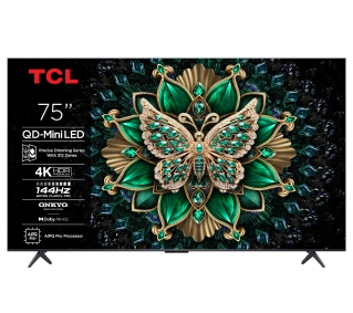 TCL 75C6K 75" QD-Mini LED 4K 144Hz Google TV Dolby Vision IQ Dolby Atmos HDMI 2.1 DVB-T2 - Kup na Raty - RRSO 0%