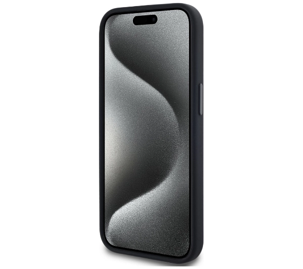 Karl Lagerfeld Silicone Shadow Metal Initial MagSafe do iPhone 15 Czarny