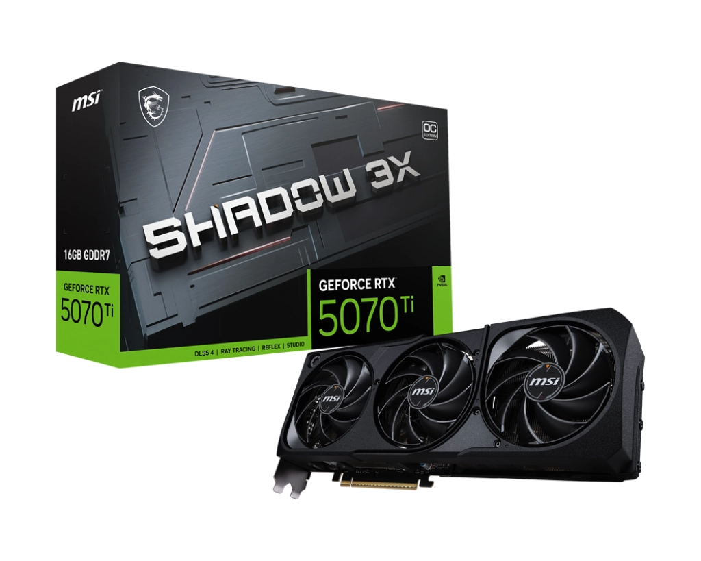 Karta graficzna MSI GeForce RTX 5070 Ti Shadow 3X OC 16GB GDDR7 256bit DLSS 4