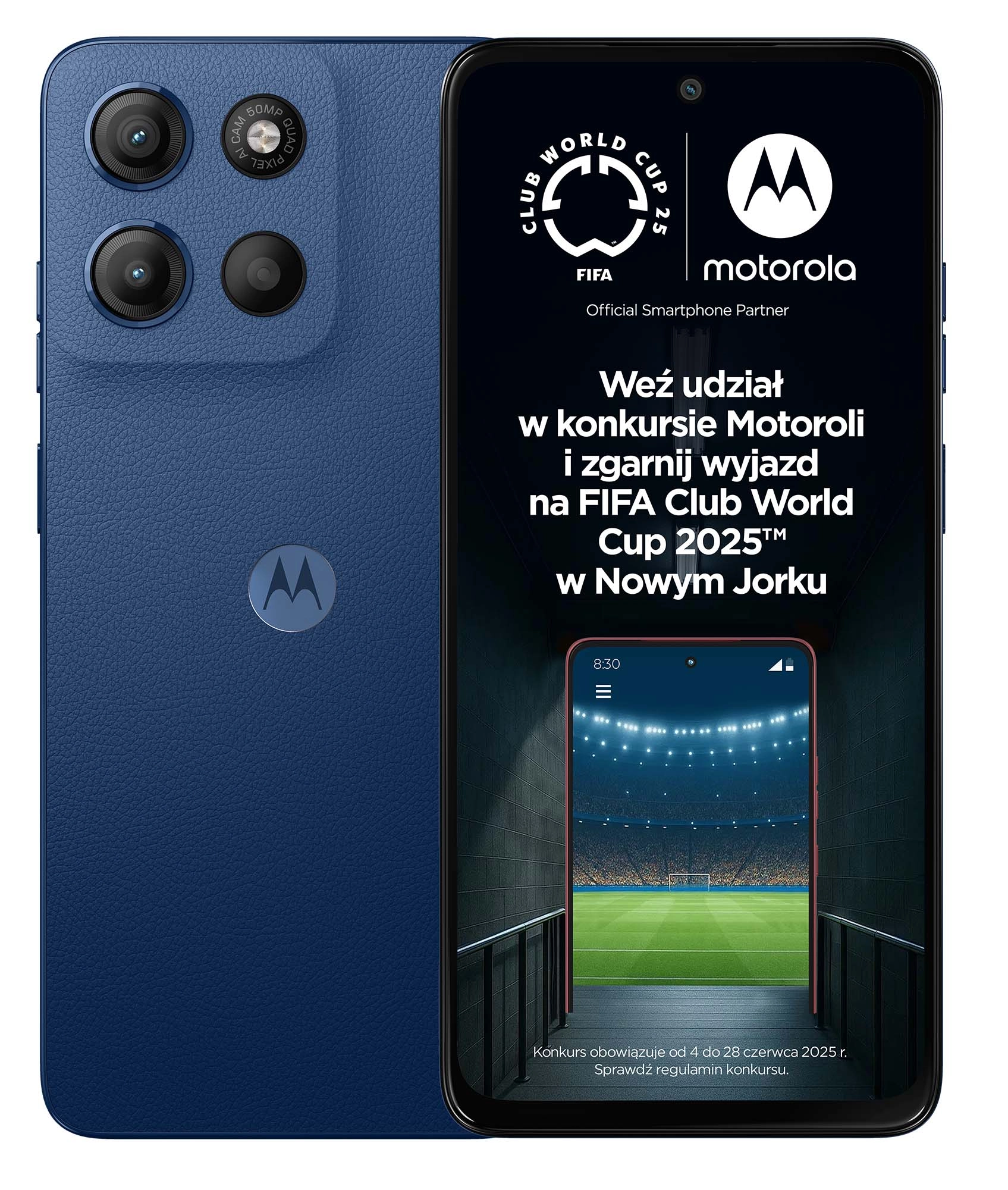Smartfon Motorola moto G15 8/128GB 6,72" 50Mpix Granatowy