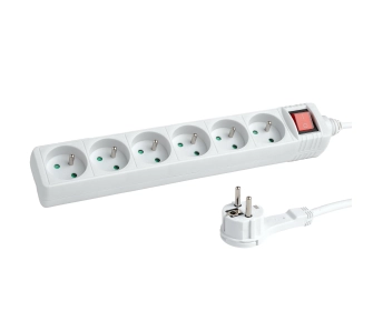 Listwa Hama P2223745 "STANDARD" 6 Gniazd 3m Biały
