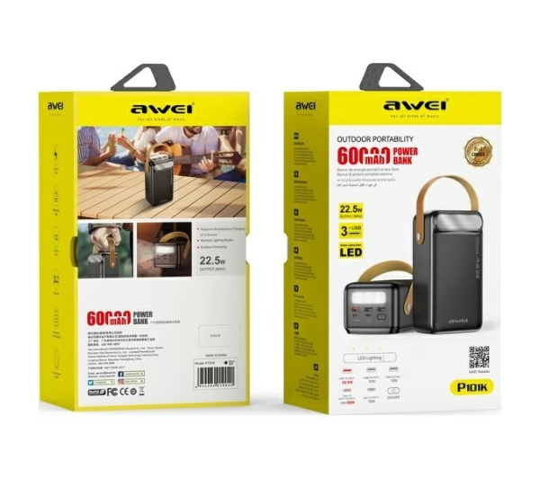 Awei P101K 60000mAh 22.5W Czarny