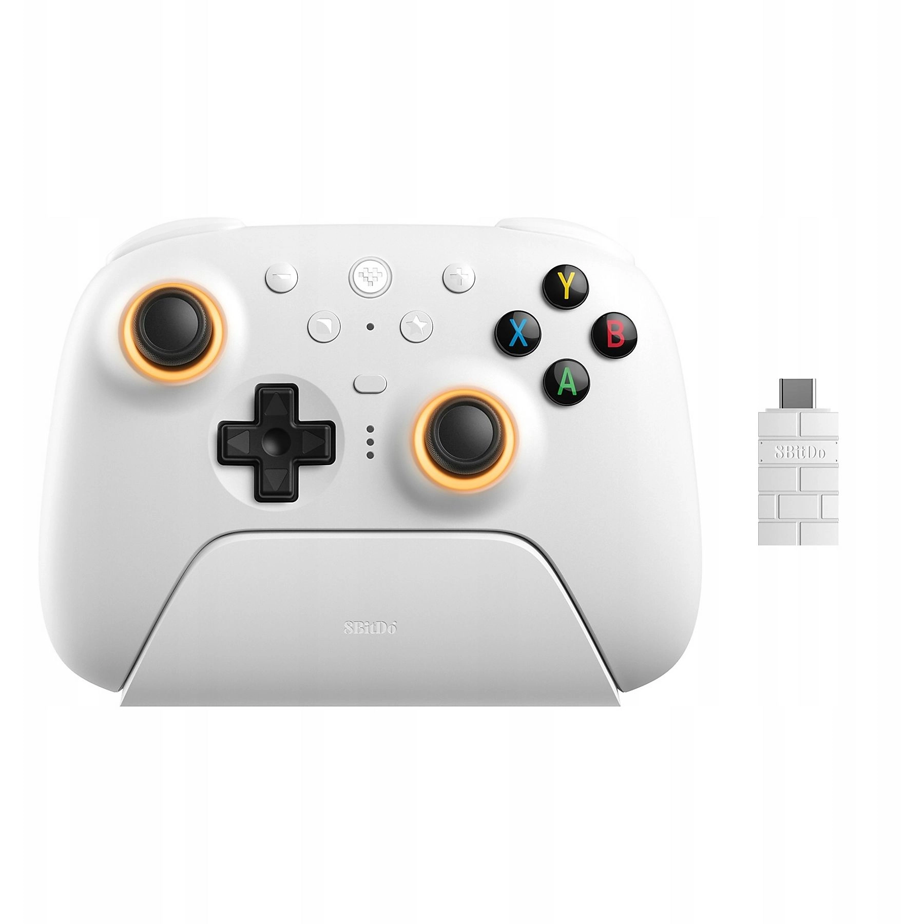 Pad 8BitDo Ultimate 2 Wireless Controller do PC, Android Bezprzewodowy Biały